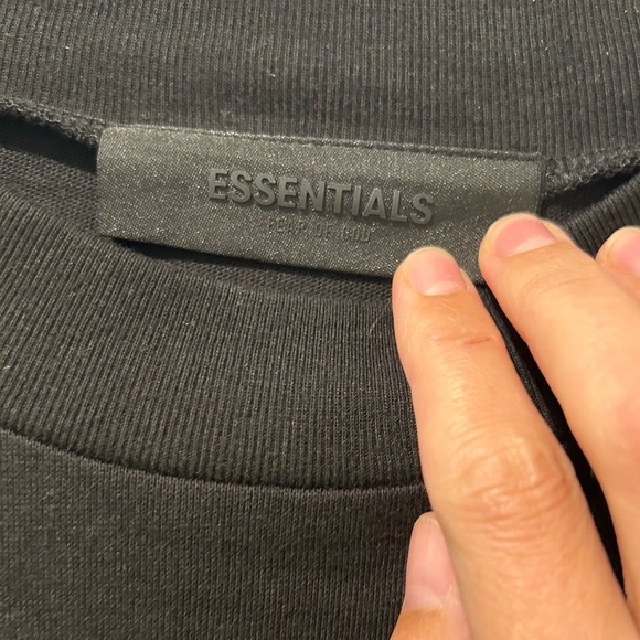 NWT Fear of God Essentials Super Oversized Black T-Shirt Dress with Pockets Sz L - Picture 3 of 9